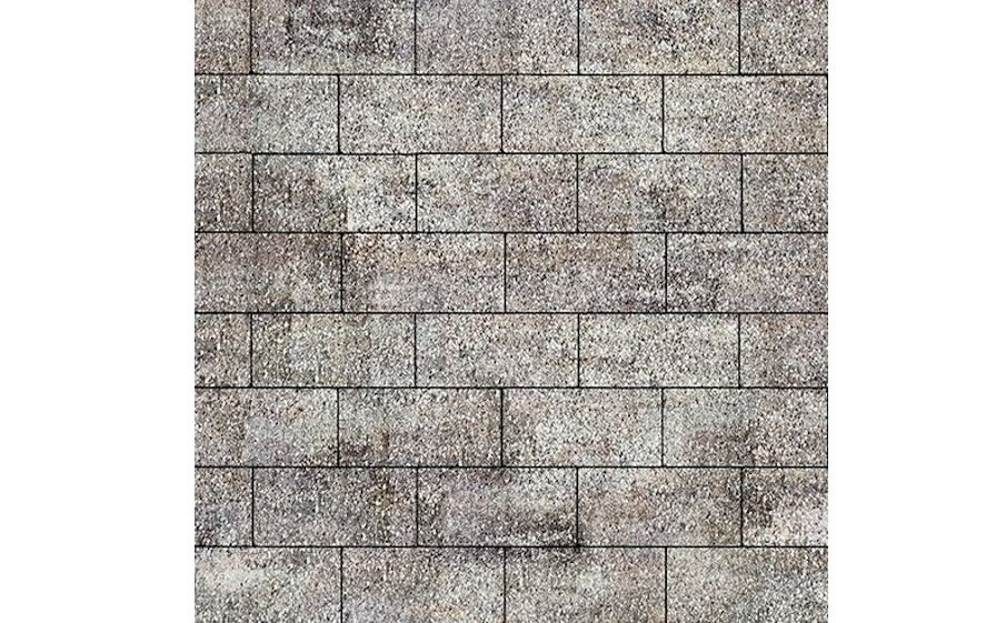 Плитка тротуарная SteinRus Прямоугольник А.6.П.4, Old-age, ColorMix Берилл, 200*100*40 мм