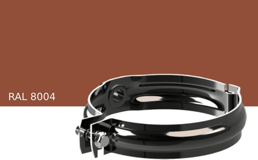 Хомут трубы KROP STAL для системы D 150/100 мм, RAL 8004
