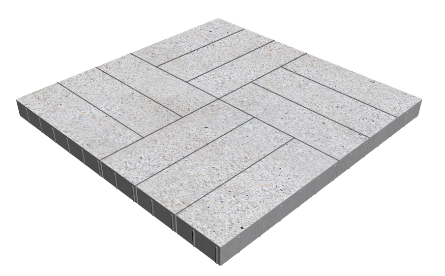 Плитка тротуарная SteinRus Гранада Б.7.П.8, Backwash, Эльтон, 600*200*80 мм