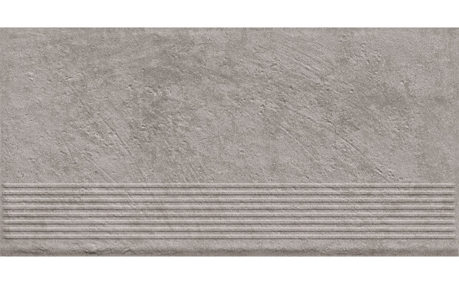 Клинкерная ступень с насечками Paradyz Carrizo Grey, 600*300*8,5 мм