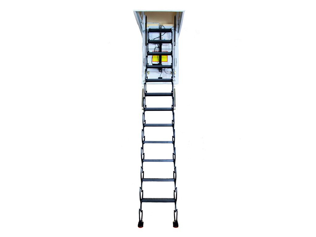 Металлическая лестница ножничная автоматическая FAKRO LCS-E (CH), 70*120/300 см