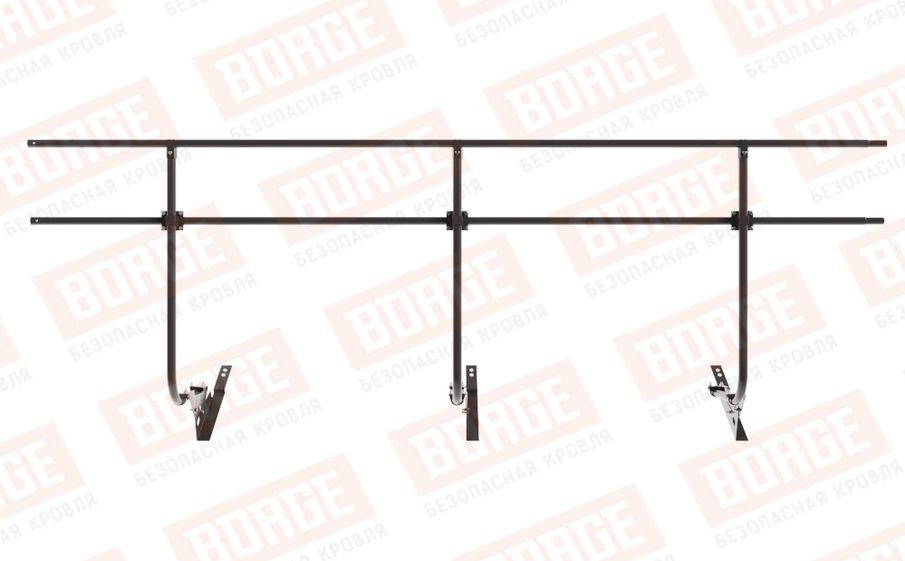 Кровельное ограждение Borge для черепичной кровли оцинкованное RAL 8019, 300*120 см