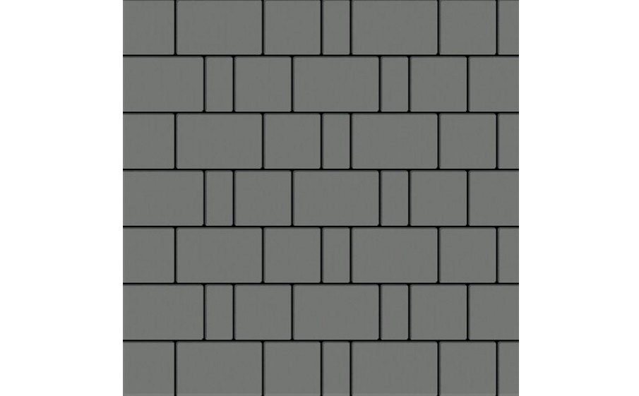 Плитка тротуарная SteinRus Бельпассо А.23(М).Псм.4, гладкая, серый, толщина 40 мм