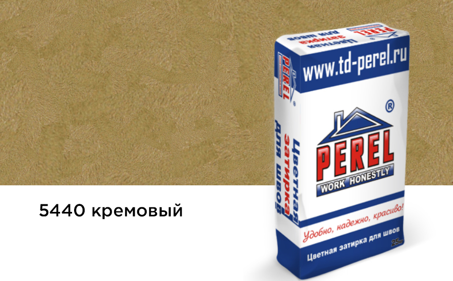 Затирка для швов Perel RL 5440 кремовая зимняя, 25 кг
