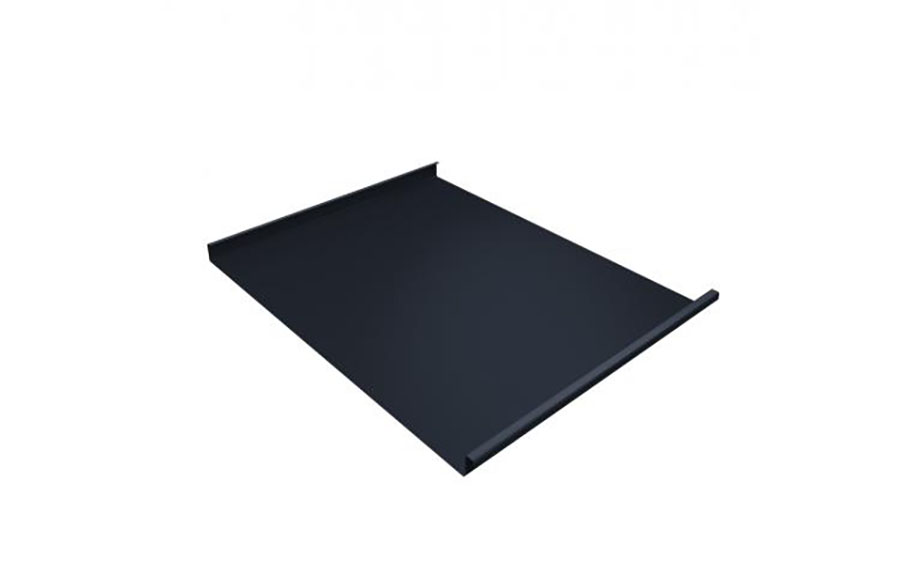 Фальцевая кровля Grand Line двойной стоячий фальц Rooftop Matte RAL 7024 мокрый асфальт