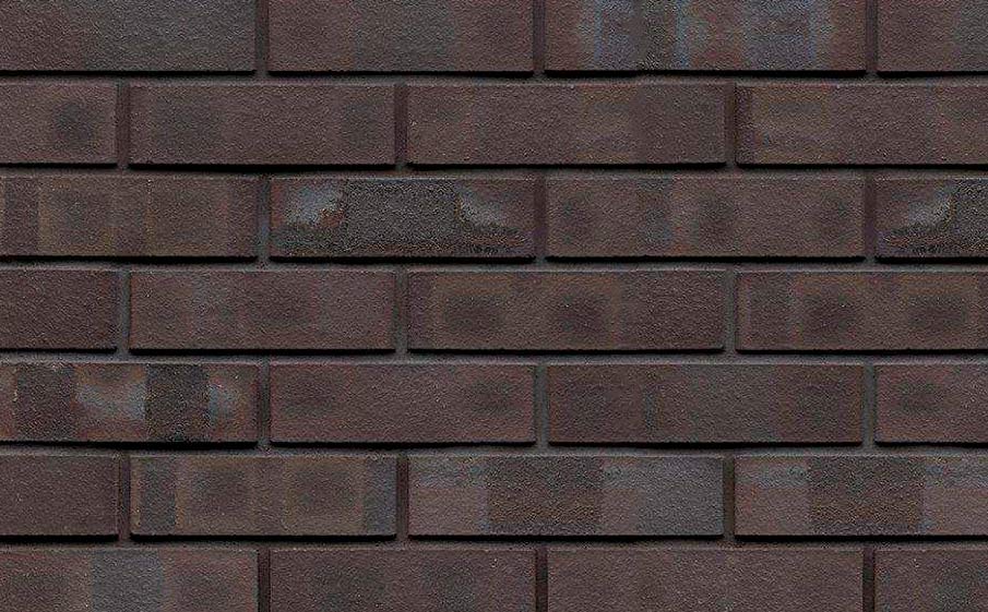Кирпич клинкерный облицовочный 7-щелевой Muhr 05 KS Eisenschmelz Schwarzbraun Kohle Spezial гладкий, 250*120*65 мм