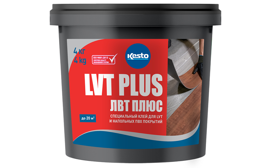 Специальный клей Kesto LVT Plus для LVT и напольных покрытий, 4 кг