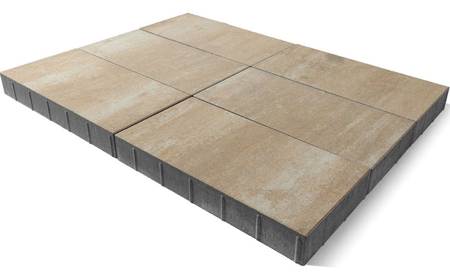 Плитка тротуарная BRAER Сити Color Mix Плато, 300*300*80 мм