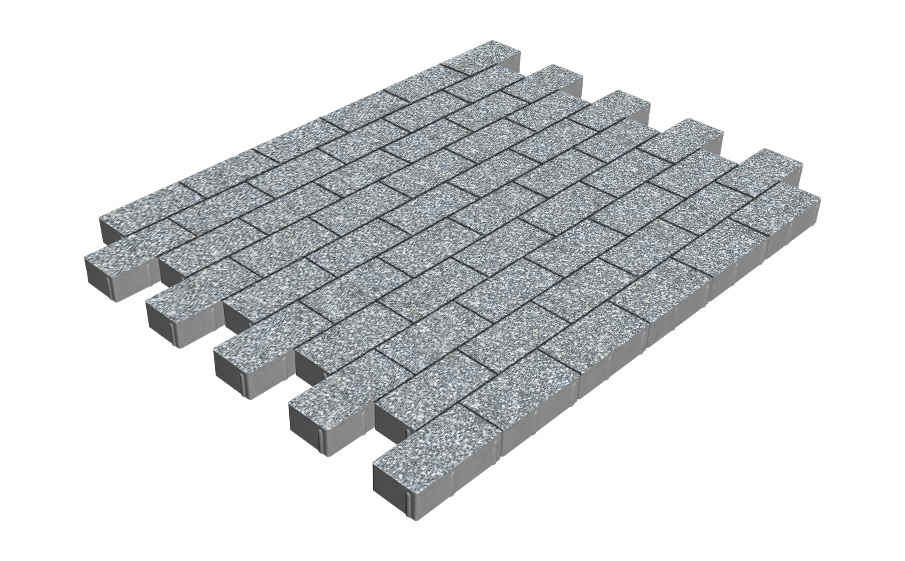 Плитка тротуарная SteinRus Прямоугольник Б.6.П.6, Backwash, Селигер, 200*100*60 мм