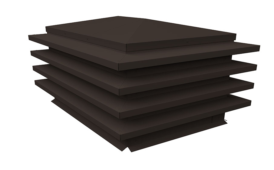 Дымник на трубу Grand Line елка 400*400 мм 0,5 Satin с пленкой RR 32 темно-коричневый