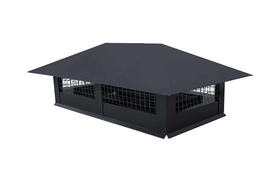 Дымник на трубу Grand Line с сеткой 500*500 мм Satin Matt RAL 7024
