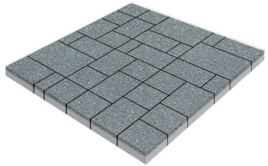 Плитка тротуарная SteinRus Инсбрук Альпен А.7.Псм.4, Native, серый, толщина 40 мм