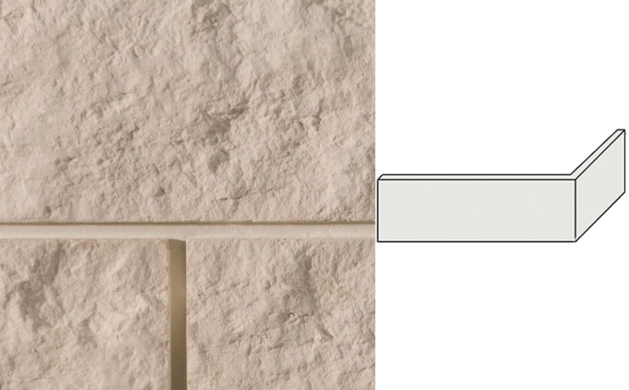 Облицовочный камень Leonardo Stone угловой элемент Милан 176/364*195*20 мм 404