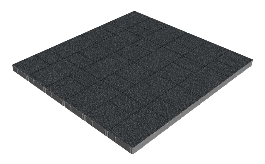 Плитка тротуарная SteinRus Новый город А.7.Фсм.4, Native, черный, толщина 40 мм