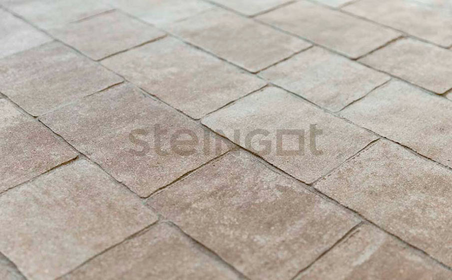 Плитка тротуарная Steingot Колормикс, Старый город, Травертин (Travertin), комплект 3 шт, толщина 60 мм