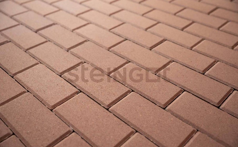 Плитка тротуарная Steingot Моноцвет, Прямоугольник, фаска 5*5, бежевый, 200*100*60 мм