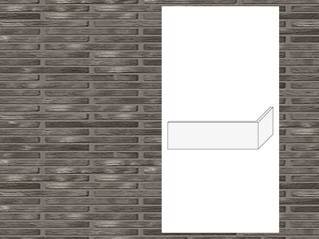 Гибкий кирпич StoCleyer B, угловой элемент 4/4 corner, 71140 серый, 400/100*40*4-8 мм 