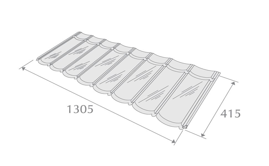 Композитная черепица рядовая Metrotile Gallo Ironbark
