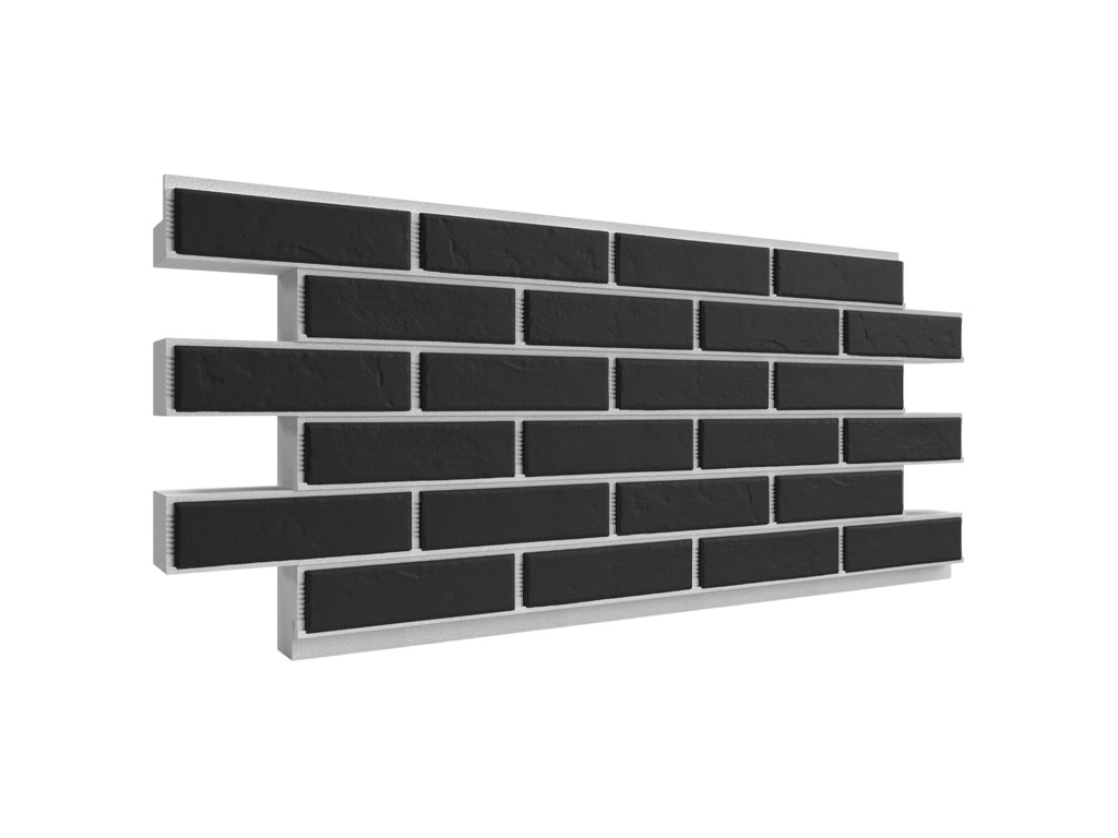 Термопанель ППС с клинкерной плиткой толщиной 8,5 мм BestPoint Classic Graphite 1145*470*60 мм