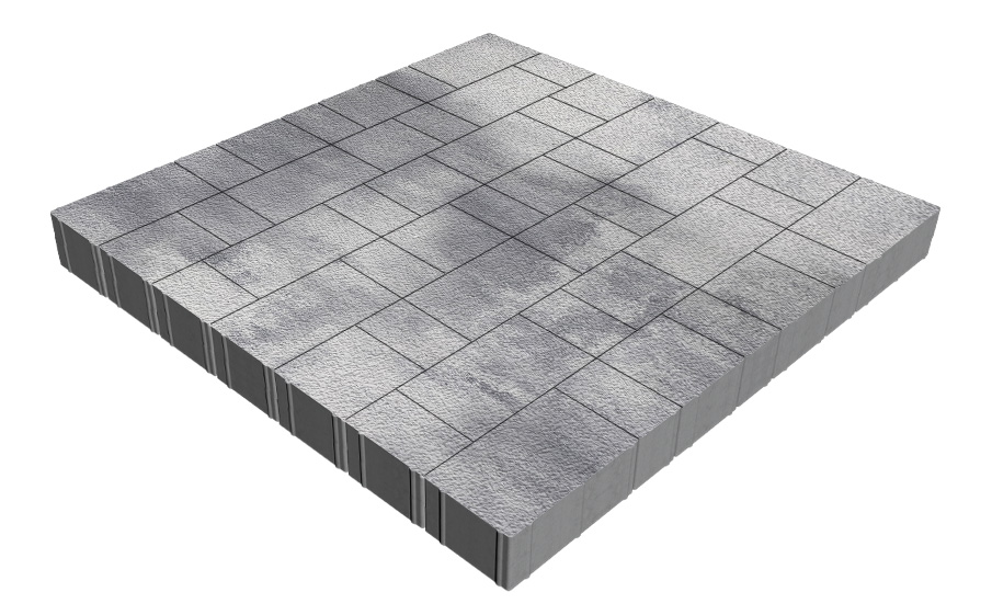 Плитка тротуарная SteinRus Новый город Рид В.8.Псм.8, Native, Монохром, толщина 80 мм