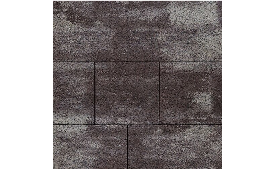 Плитка тротуарная SteinRus Инсбрук Ланс Б.5.Псм.6, Native, ColorMix Браун, толщина 60 мм