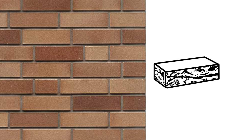 Кирпич клинкерный Muhr 34 EG Grau nuanciert Edelglanz готик, 240*55*71 мм
