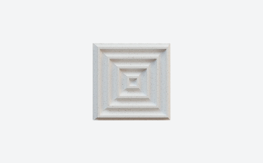 3D-плитка ARCHITECTILES Asperitas облегченная под покраску, № 8 Ocho, белый, 120*120*15 мм