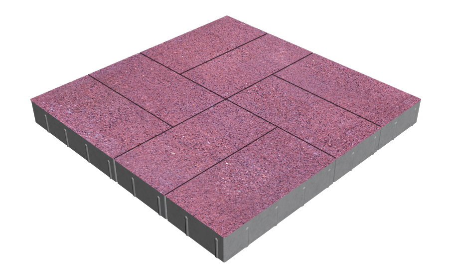 Плитка тротуарная SteinRus Грас Б.4.П.8, Backwash, Сиваш, 400*200*80 мм