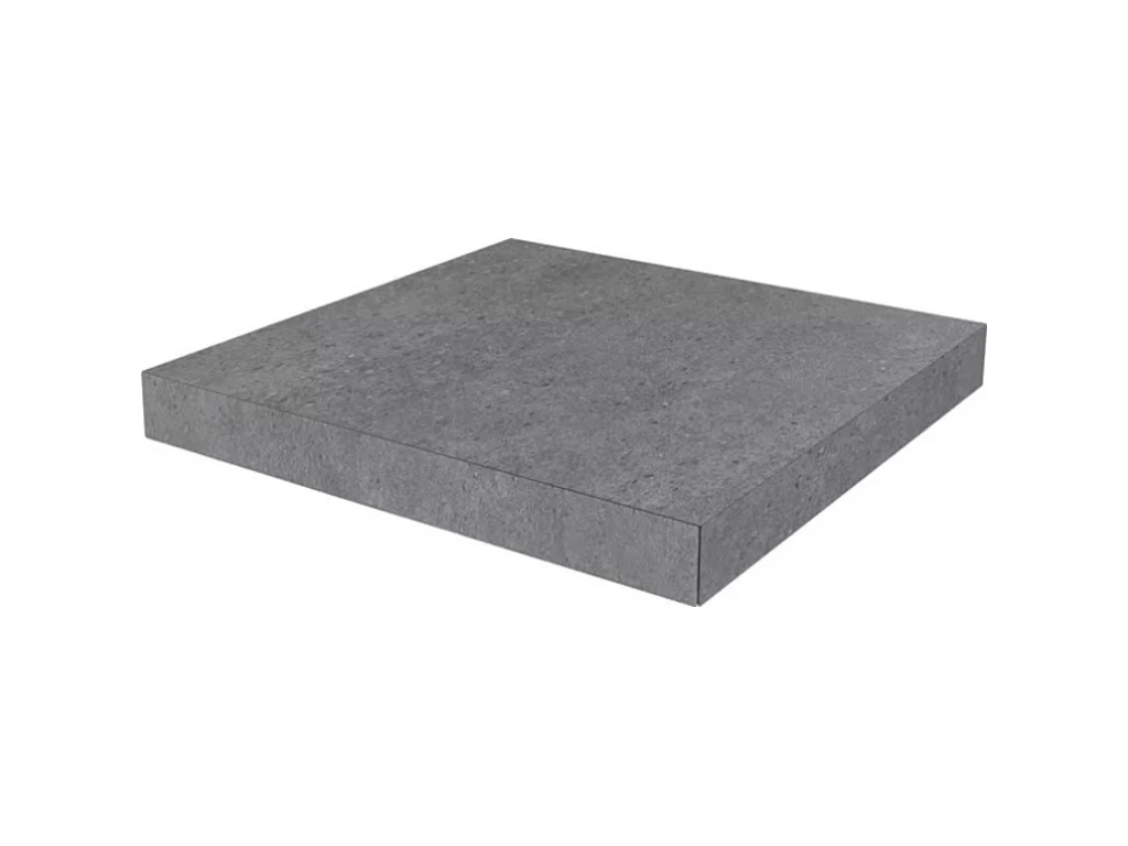 Ступень угловая клееная KERAMA MARAZZI Фондамента серый темный необрезная, 330*330*9 мм