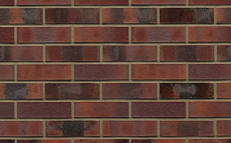 Кирпич клинкерный Westerwaelder Klinker WK 84KS, Rotbraun-bunt Kohle Spezial, 240*55*71 мм