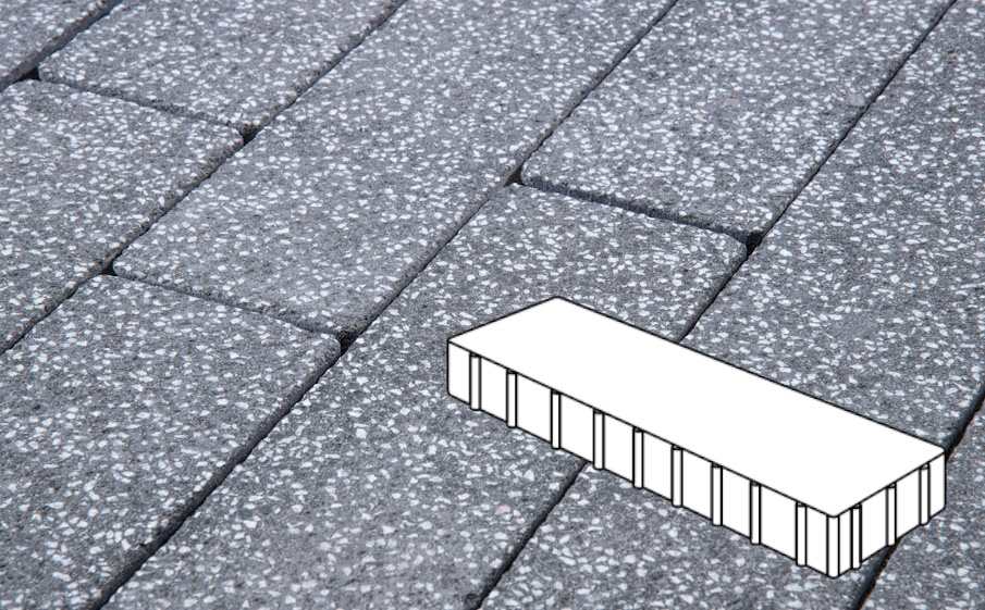 Плитка тротуарная Готика, City Granite FINERRO, Плита Б.3.П.10, Суховязкий, 500*125*100 мм