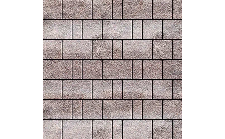 Плитка тротуарная SteinRus Бергамо А.6.Псм.4 Native, ColorMix Умбра, толщина 40 мм