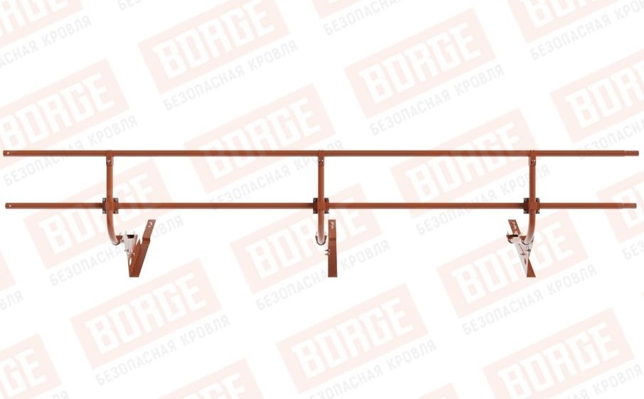 Кровельное ограждение Borge для черепичной кровли оцинкованное RAL 8004, 300*60 см