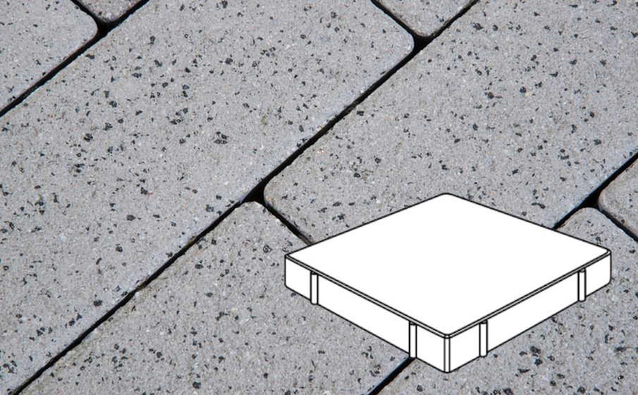 Плитка тротуарная Готика, Granite FERRO, Квадрат Б.5.К.10, Белла Уайт, 500*500*100 мм