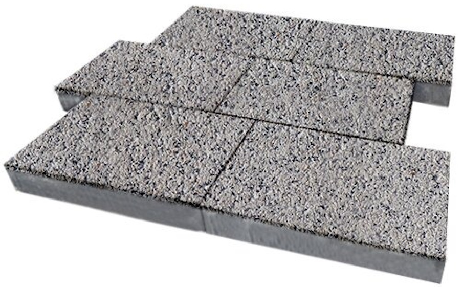 Плитка тротуарная SteinRus, Парк Плейс Б.3.П.8, Backwash, Каспий, 600*300*80 мм