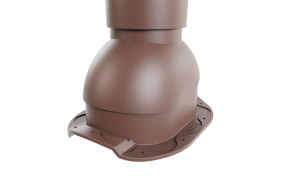 Труба вентиляционная Viotto для металлочерепицы Адаманте d=110 мм неутепленная, RAL 8017 коричневый