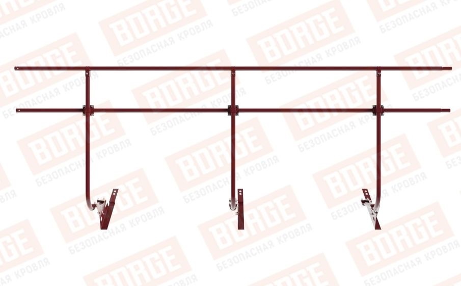 Кровельное ограждение Borge для черепичной кровли оцинкованное RAL 3005, 300*120 см