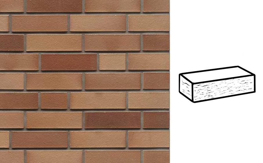 Кирпич клинкерный Muhr 34 EG Grau nuanciert Edelglanz рустик, 240*115*71 мм