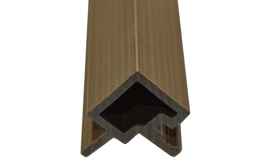 Угловой профиль реечной фасадной панели CM Волл (CM Wall) Тик (Teak), 3000*56*49 мм