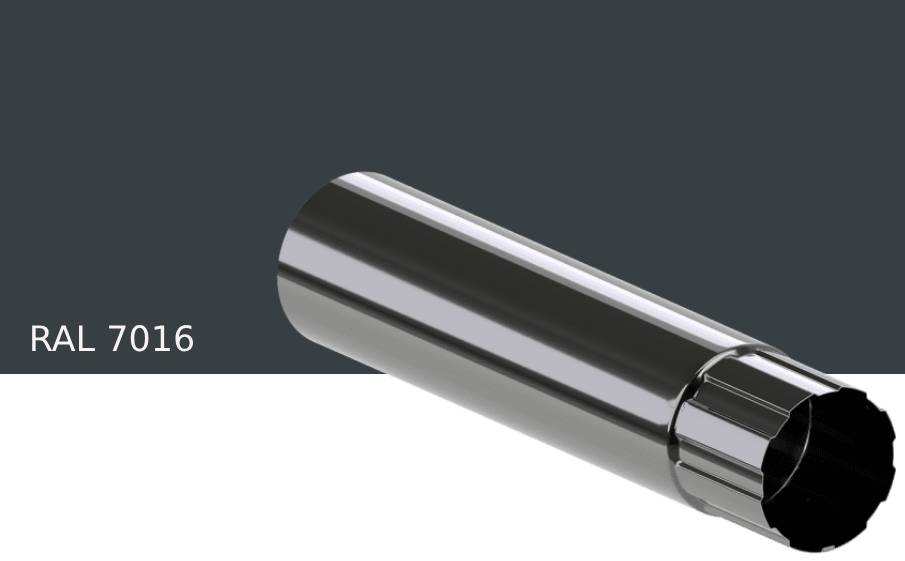 Труба водосточная KROP STAL для системы D 150/100 мм, RAL 7016, 3 м