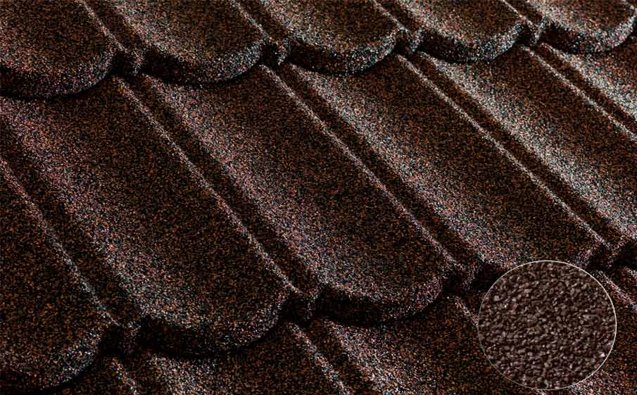 Композитная черепица рядовая Metrotile Bond Brown