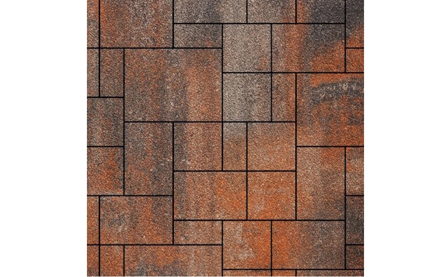Плитка тротуарная SteinRus Инсбрук Альпен Б.7.Псм.6 Native, ColorMix Рей, толщина 60 мм