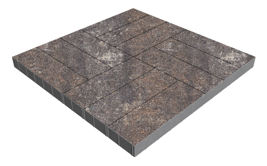 Плитка тротуарная SteinRus Гранада Б.7.П.8, гладкая, Сепия, 600*200*80 мм