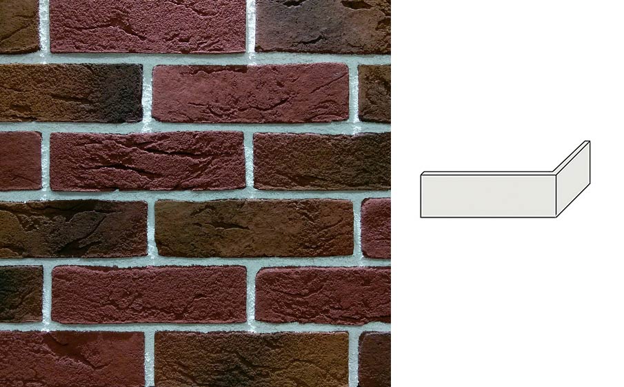 Угловой декоративный кирпич Redstone Dover brick DB-62/U 227*100*71 мм