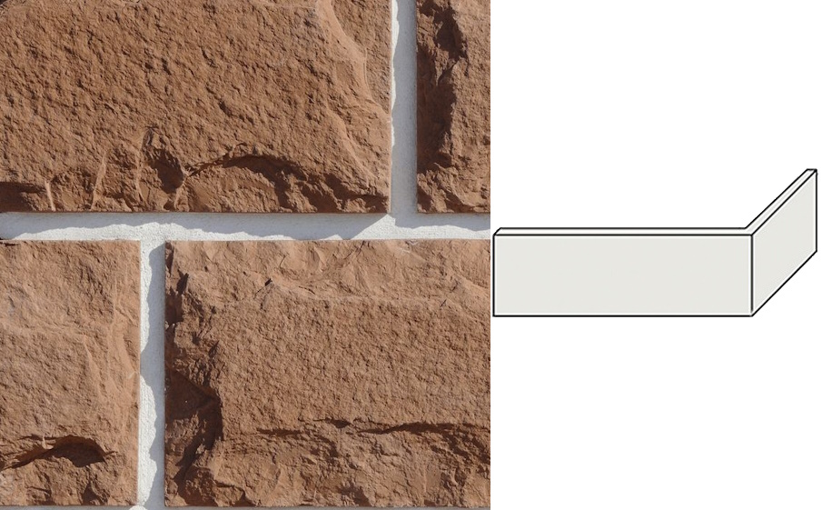 Облицовочный камень Leonardo Stone угловой элемент Турин 176/74*145*30 мм 915