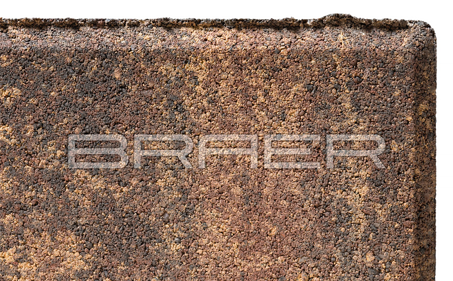 Плитка тротуарная BRAER Прямоугольник Color Mix Мальва, 200*100*60 мм