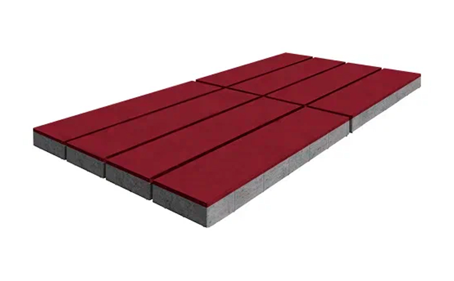 Плитка тротуарная SteinRus Гранада Б.7.П.8 гладкая, винный, 600*200*80 мм