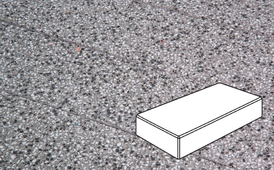 Плитка тротуарная Готика, Granite FINERRO, Картано В.3.П.8, Белла Уайт, 300*150*80 мм