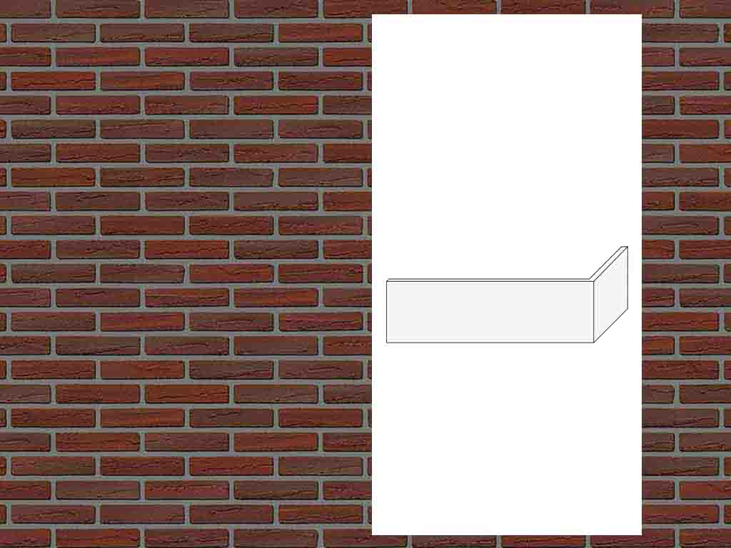 Гибкий кирпич StoCleyer Brick, угловой элемент 4/4 corner, 71905 красный, NF