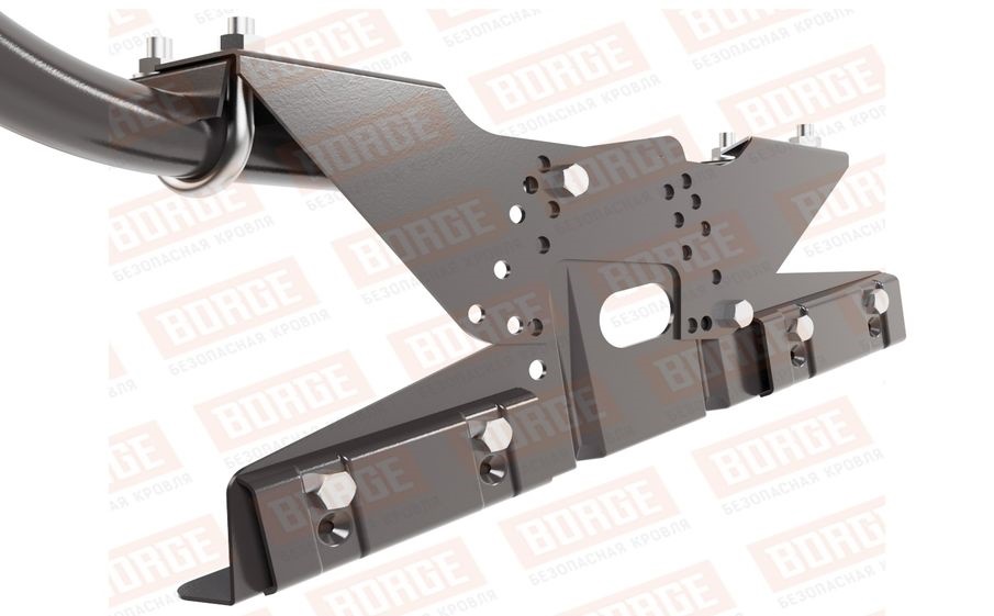 Кровельное ограждение Borge для фальцевой кровли оцинкованное RAL 8019, 300*60 см